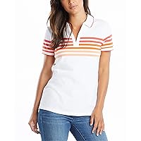 Nautica Women's Stretch Cotton Polo Shirt