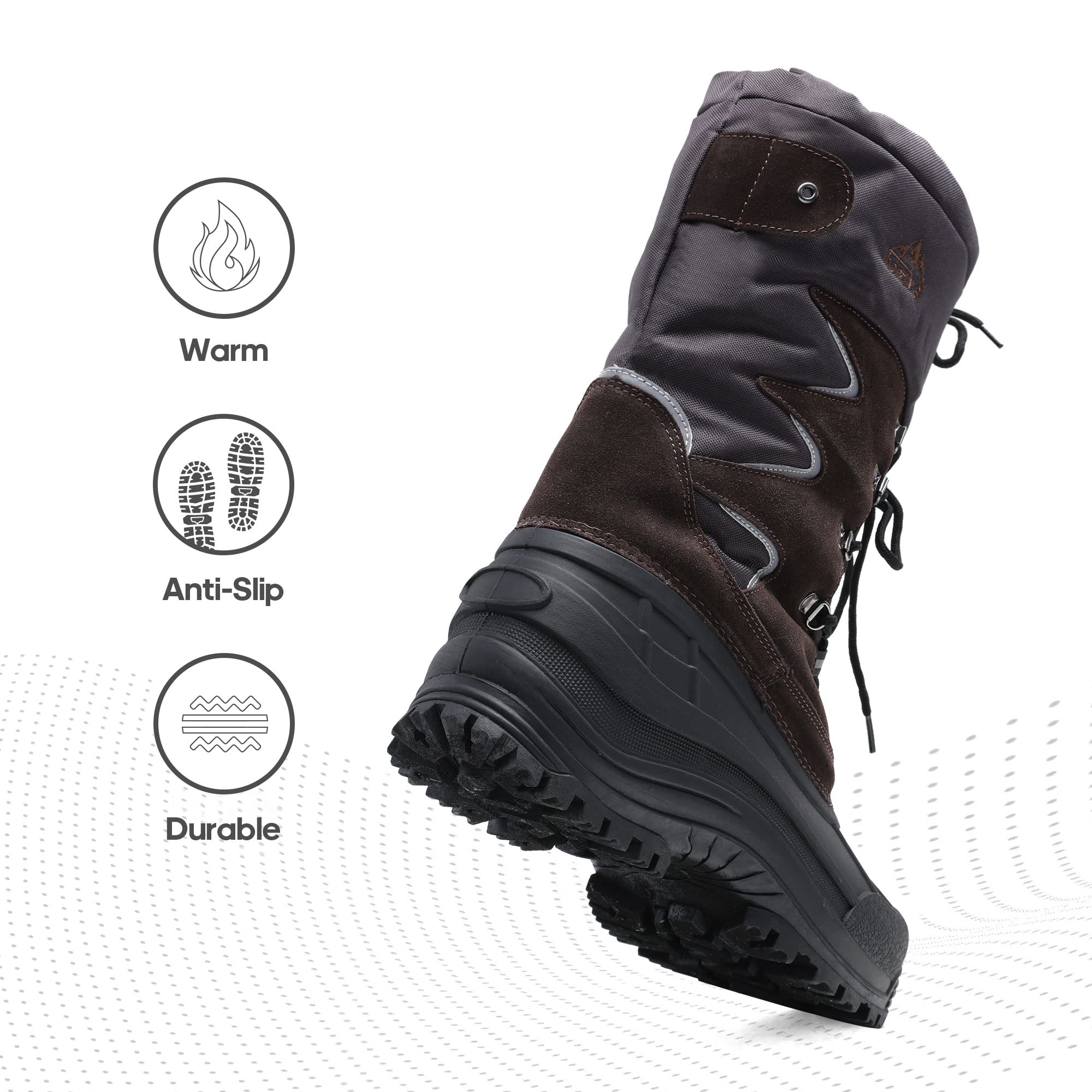 Buy NORTIV 8 Men's Waterproof Hiking Winter Snow Boots Insulated