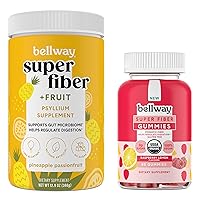Bellway Super Fiber Powder + Fruit, Pineapple Passion Fruit Super Fiber Gummies Bundle