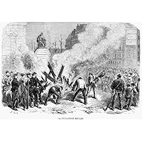 Paris Commune 1871 Nburning The Guillotine In The Place Voltaire Wood Engraving From A Contemporary French Newspaper Poster Print by (18 x 24)