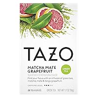 TAZO Matcha Mate Grapefruit Tea Bags, 20 Count (Pack of 6)