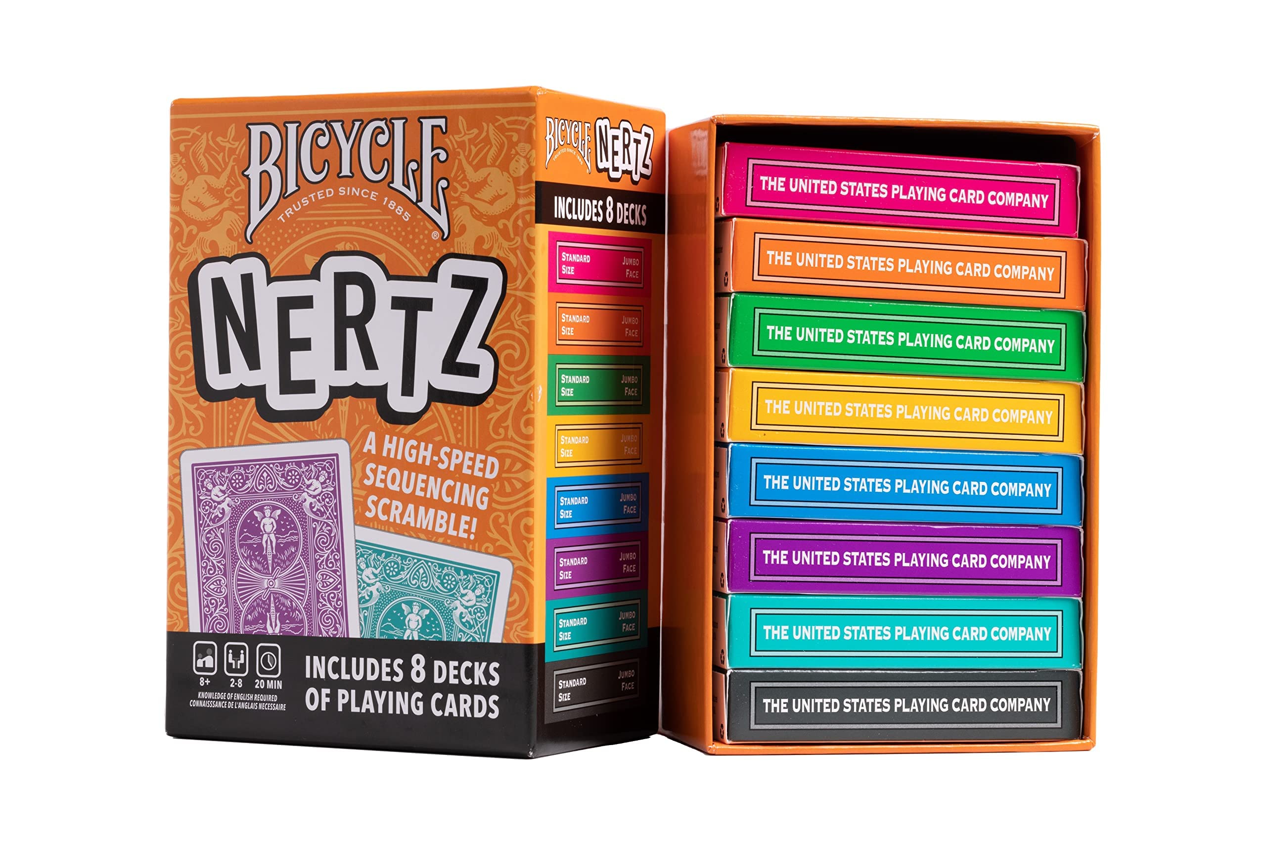 Bicycle Nertz Playing Card Game, Multiplayer Solitaire (Up to 8 Players)