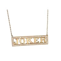 The Noble Collection Harley Quinn's Joker Necklace, Gold