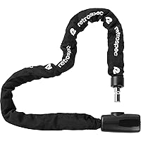 Retrospec Hero Bicycle Chain Lock with Key, Heavy Duty Anti-Theft Bike Lock, 8mm 3' Cut Resistant 3T Manganese Steel Chain and Weather Resistant Nylon Sleeve