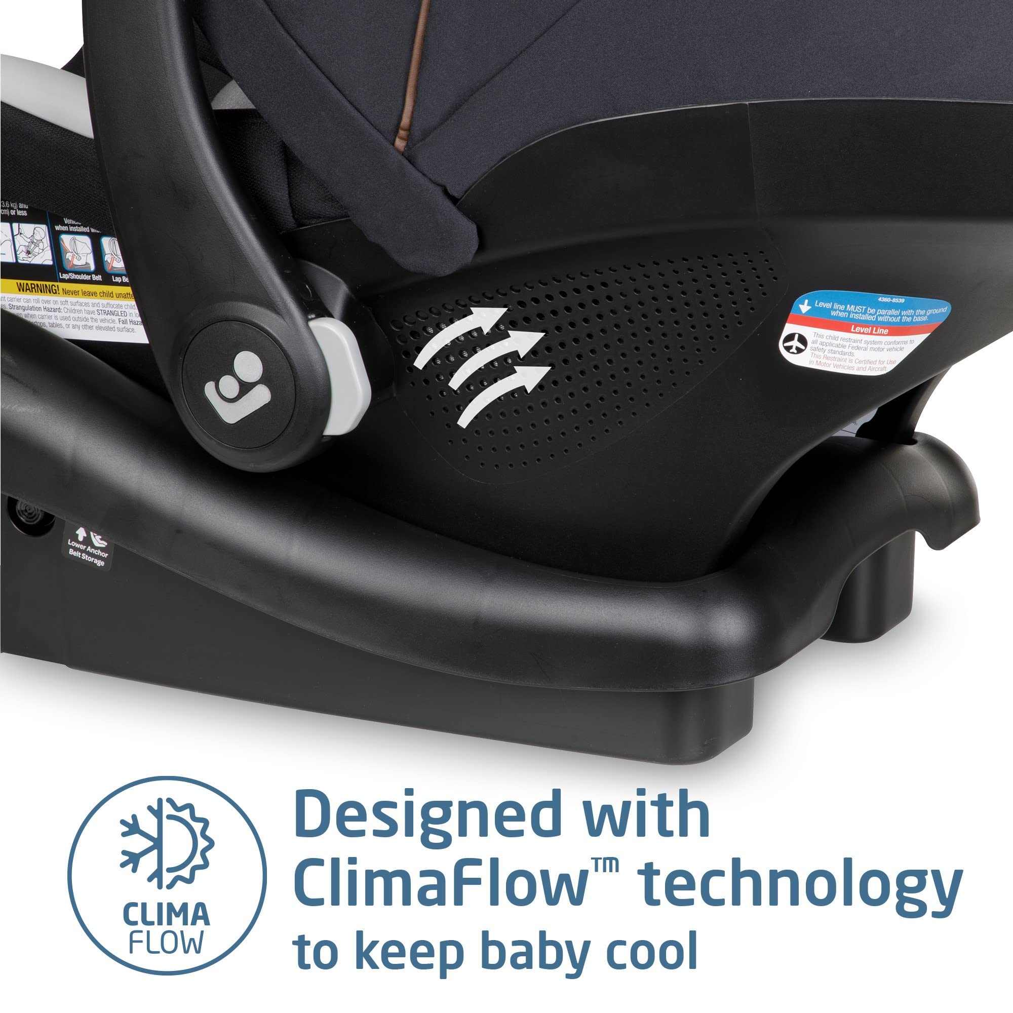 Maxi-Cosi Maxi-Cosi Mico Luxe Infant Car Seat, Rear-Facing for Babies from 4â€“30 lbs and up to 32â€, Midnight Glow