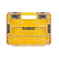 DeWALT Tough Case (Large) with Divider, Organizer, Tool Box, Storage Case, Tool Box, Transparent Lid, Removable Tray, Stacking Storage, Screws, Bits, Accessory Storage