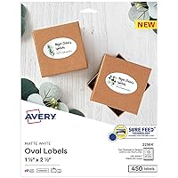 Avery Printable Blank Oval Labels, 1.5