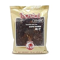Thai Wet Tamarind Pulp Block Seedless Cock Brand 16 Oz.(Pack of 2)