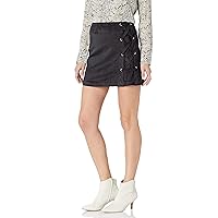 kensie Women's Stretch Suede Skirt with Lace Up Side