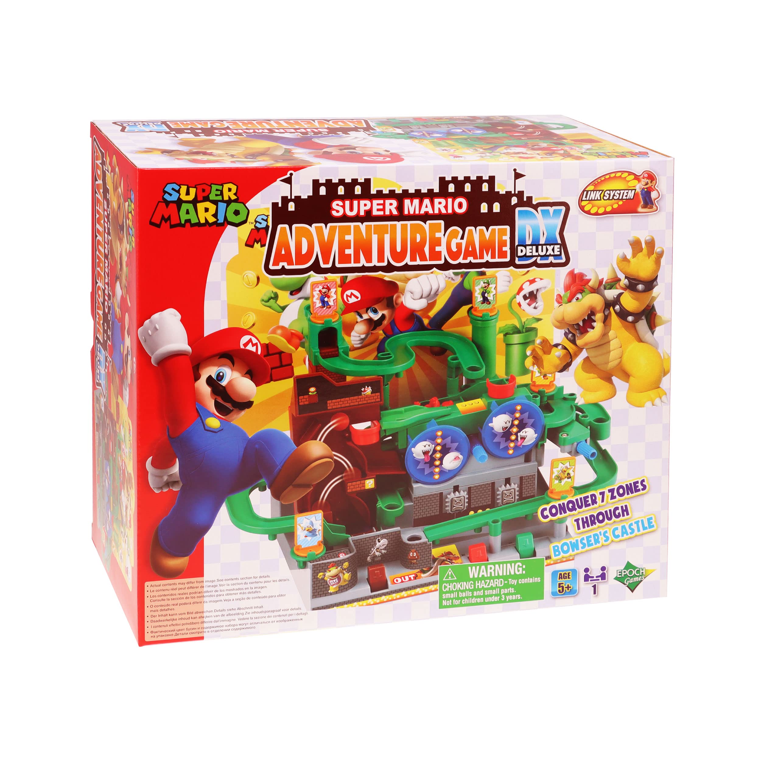 EPOCH Super Mario Adventure Game DX, Tabletop Skill and Action Game with Collectible Action Figures