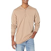 Bulwark FR Men's Flame Resistant 6.25 Oz Cotton Long Sleeve Tagless Henley Shirt