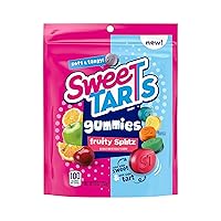 SweeTARTS Gummy Fruity Splitz Candy, 9 Ounce Resealable Bag