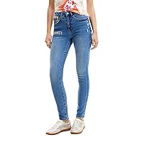 Desigual Women's Slim Embroidered Jeans