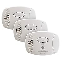 FIRST ALERT Plug-In Carbon Monoxide Detector, 3 Count (Pack of 1), CO600 , White, 6.75 x 6.9 x 9 inches