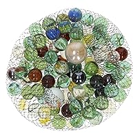 goki 63926 86 x 16 mm + 2 x 25 mm Glass Marbles, Multi-Colour, 88 Pieces (Random Color)