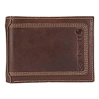 Carhartt Men's Rugged Leather Triple Stitch Wallet, Available in Multiple Styles