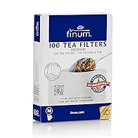 Disposable Paper Tea Filter Bags for Loose Tea, White, Medium, 100 Count