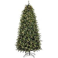 6.5 ft Pre-Lit Aspen fir Christmas Tree,Artificial PE Feel Real Christmas Tree, with 1199 Branches, Foldable Stand, Suitable for Home, Party Decoration, Office,Easy to Assemble.