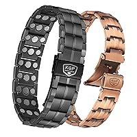 KGP® 3X Strength Magnetic Bracelet for Men or Women,Magnet Healing Bracelets for Arthritis and Joint,Adjustable Copper Magnetic Field Bracelet Jewelry,9.0 INCHES