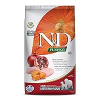 Farmina Natural & Delicious Grain-Free Chicken, Pumpkin and Pomegranate Dry Medium and Maxi Breed Dog Food 5.5 Pounds