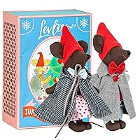 LEVLOVS Christmas Dolls Christmas Mice Winter Mice Mouse in a Matchbox Toy Baby Registry Gift