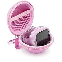 CASEMATIX Carry Case Compatible with Gabb Watch 3, KidiZoom Smartwatch DX3, Verizon GizmoWatch 2 - Protective Travel Case with Accessory Pouch and Carabiner for Backpack, Includes Case Only (Pink)