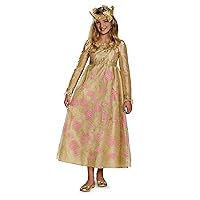 Disguise Disney Maleficent Movie Aurora Coronation Gown Girls Prestige Costume, Medium/7-8