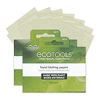 Natural Oil Absorbing Facial Blotting Papers, Plant-Based Materials, Makeup Friendly, Removes Excess Oil, Travel Sized, Easy To Use, Perfect For Oily & Shiny Skin, 200 Sheet Count