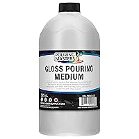 U.S. Art Supply Professional Gloss Pouring Effects Medium, 32 oz. (Quart) Bottle - Improves Flow Consistency, Artist Techniques to Create Cell Effects, Mix with Art Acrylic Paint, Adjusts Viscosity