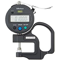 Mitutoyo 547-500S Digital Thickness Gauge with Flat Anvil, Standard ID-S Type, Inch/Metric 0-0.47