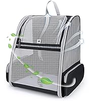 Cat Backpack Carrier, Ideal for Small Animals & Puppies, Outdoor Adventures, Vet Transport. Fully Ventilated Design for Ultimate Comfort On-The-Go