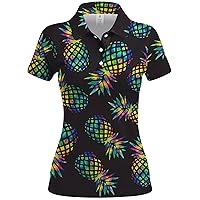 Womens Golf Shirt Women Polo Shirts Golf Outfits for Women Golf Gifts for Golf Lover Short Sleeve Printed Shirts