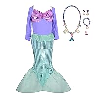 Lito Angels Girls Princess Dress Up Costumes Mermaid Halloween Christmas Fancy Party