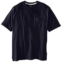 Champion Men's Big-Tall Jersey Pocket T-Shirt, Navy, 2X/Tall