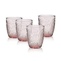 Fitz and Floyd Maddi Rocks Double Old Fashioned, Set of 4, Blush