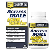 Hair Growth - Hair Growth for Men, Saw Palmetto, Biotin, Horsetail Extract, Supports Healthy Hair Density & Growth, 60 Softgels