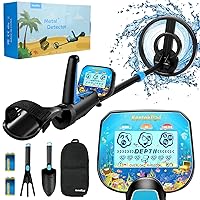 KENTOKTOOL Metal Detector for Kids with 8'' Waterproof Coil, 32-41 inches Adjustable Stem Kids Metal Detector, Lightweight and High Accuracy Gold Detector with DSP Chip
