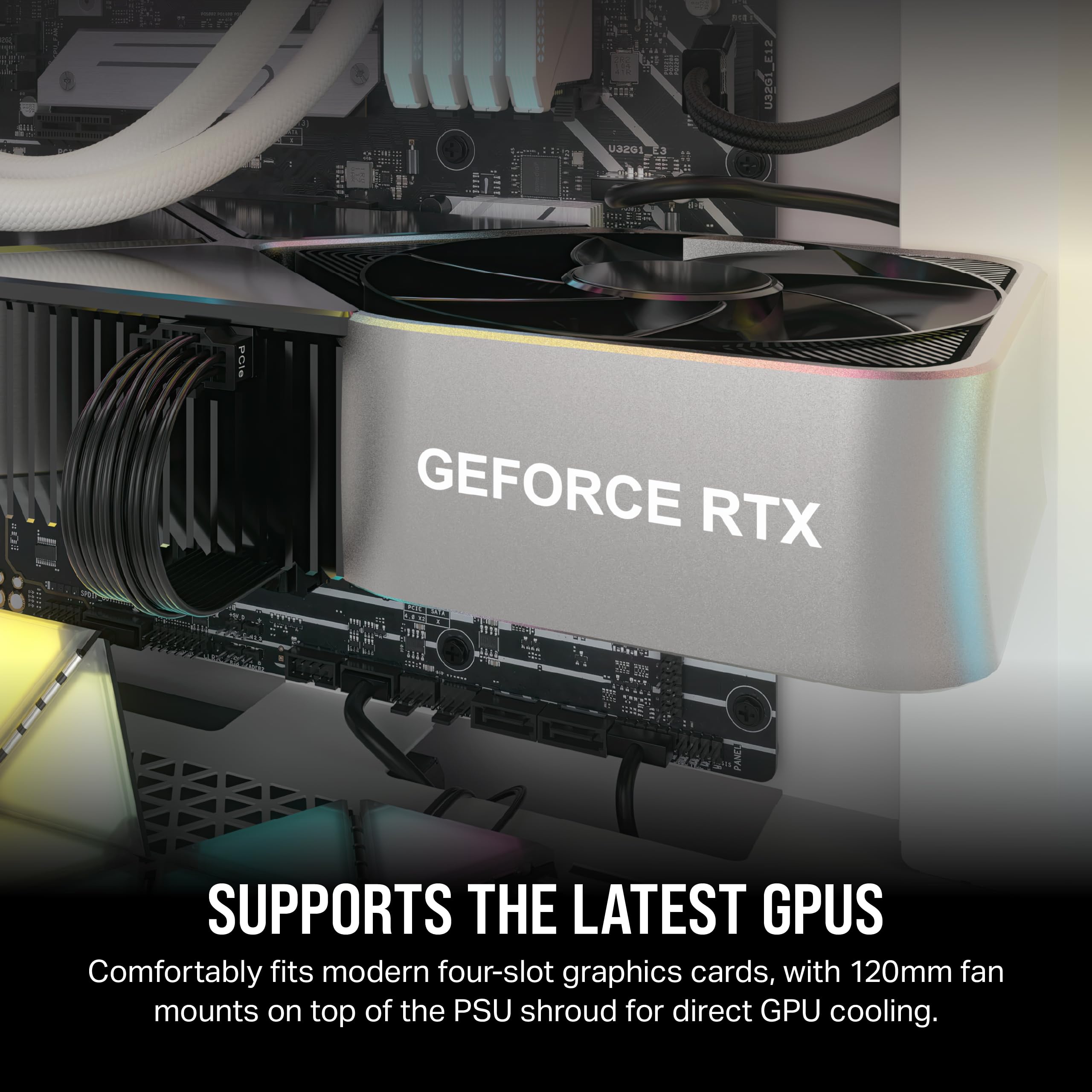 Corsair 3000D Airflow Mid-Tower PC Case – 2X SP120 Elite Fans – Four-Slot GPU Support – Fits up to 8X 120mm Fans – High-Airflow Design – White