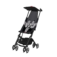 Pockit Air All Terrain Ultra Compact Lightweight Travel Stroller with Breathable Fabric in Velvet Black