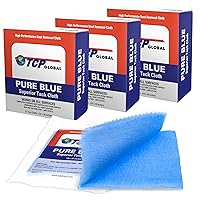 TCP Global - Pure Blue Superior Tack Cloths - Tack Rags (Box of 36) - Automotive Car Painters Professional Grade - Removes Dust, Sanding Particles, Cleans Surfaces - Wax and Silicone Free, Anti-Static