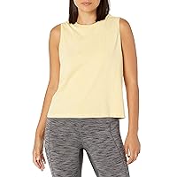 Sage Collective Women's Sleeveless Moisture Wicking Mineral Wash Stretch Round Neck Ribbed Athletic Yoga Tank Top