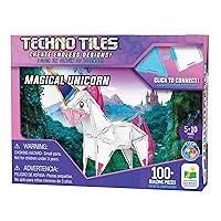 The Learning Journey Techno Tiles - Magical Unicorn | Construction Project with 100+ Building Pieces | STEM Projects for Kids Ages 5-10 | Engineering Activity for Girls & Boys