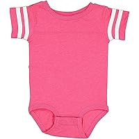 RABBIT SKINS Baby Soft Short Sleeve Football Bodysuit (4437)