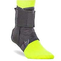 BraceAbility Sports Ankle Brace - Best Lace Up Figure 8 Sprained, Rolled or Twisted Treatment Active Support Wrap Stabilizer Splint for Basketball, Volleyball, Soccer, Working Out, Running Pain (M)