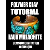 Polymer clay tutorial - faux malachite; gemstone imitation technique