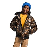 THE NORTH FACE Boys' Gotham Insulated Jacket, Utility Brown Camo Texture Small Print, Large