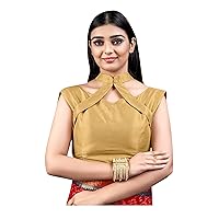 Women's Readymade Blouse For Sarees Indian Designer Banglori Silk Bollywood Padded Stitched Crop Top Choli