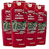 Old Spice Body Wash for Men, Dragonblast, Long Lasting Lather, 24 fl oz (Pack of 4)