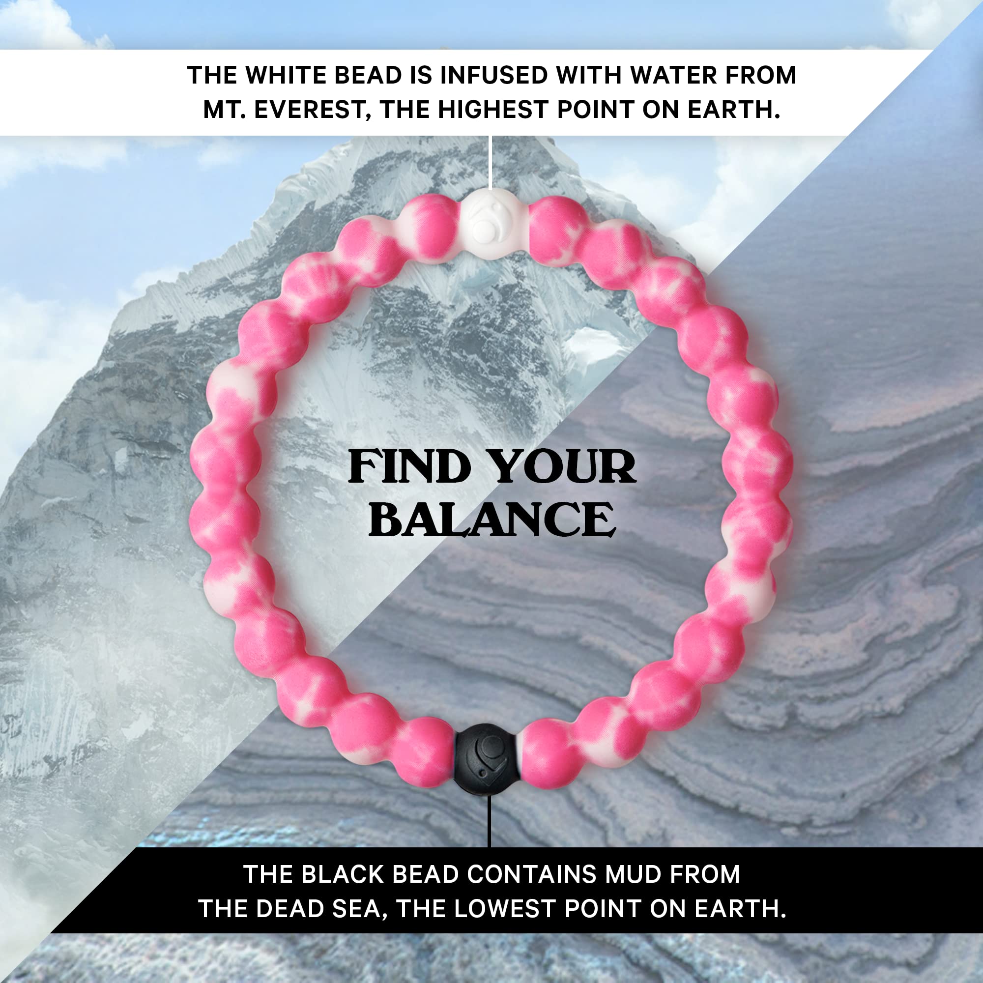 Lokai The Surf Collection Hawaiian Bracelet, Silicone Bead Bracelet for Men and Women