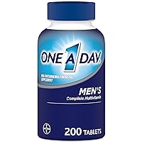 One A Day Men’s Multivitamin, Supplement with Vitamin A, Vitamin C, Vitamin D, Vitamin E and Zinc for Immune Health Support, B12, Calcium & more, 200 count